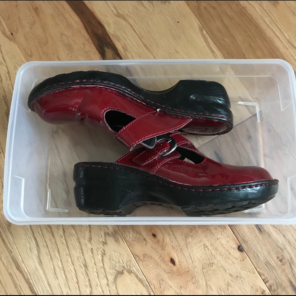 B.O.C. by Born Red Patent Slip-On Mules